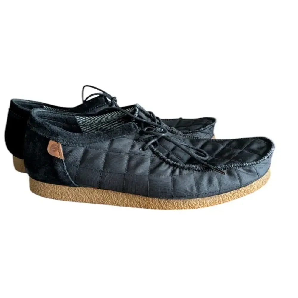 Clarks Shacre II Step Moccasin Boots Men 12 Black Textile 26162714 Shoes Lace Up